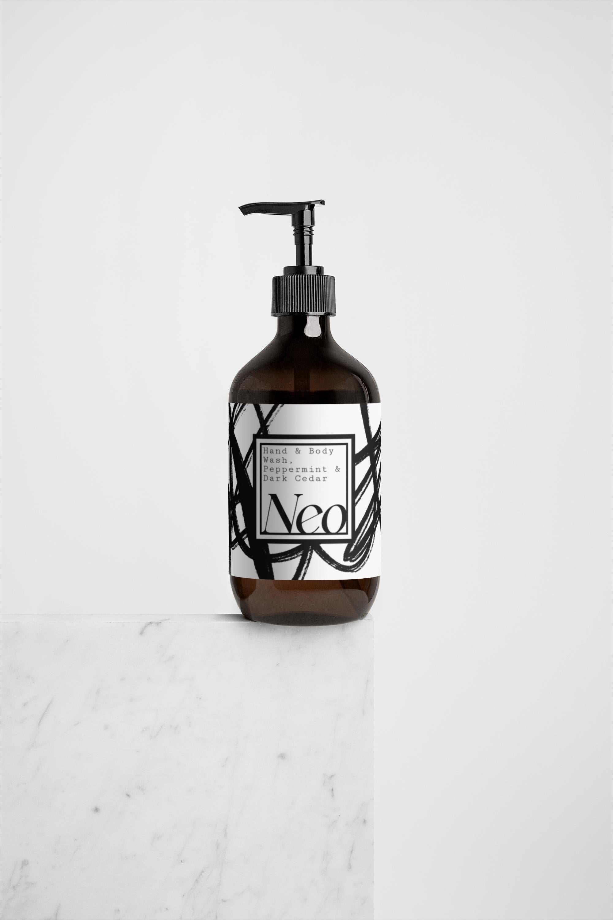 Neo Hand & Body Wash, Peppermint & Dark Cedar