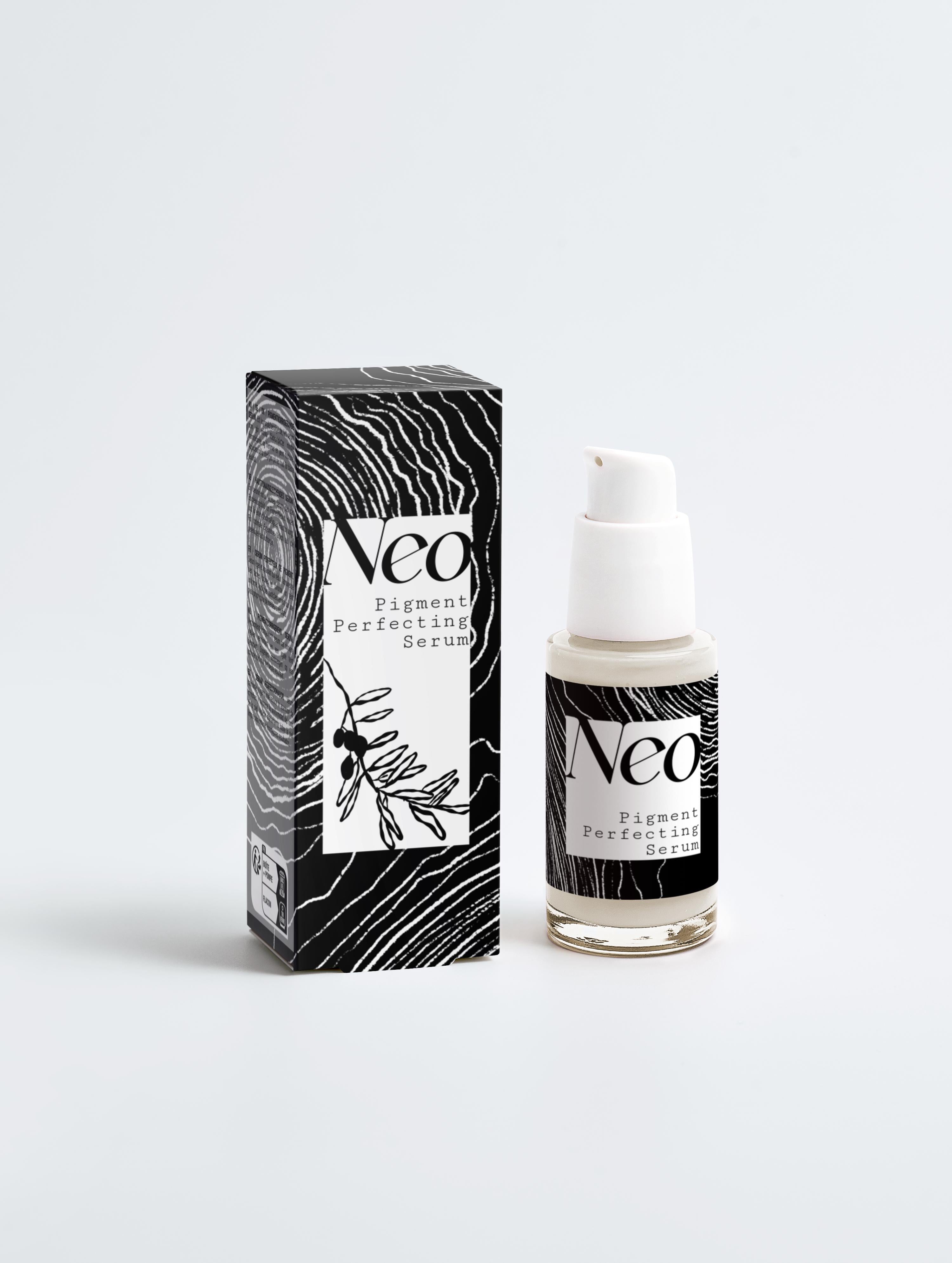 Neo Pigment Perfect Serum bottle and packaging on a white background
